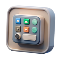 vibrant modern Smart Home Automation System Control Panel Transparent Background high resolution png