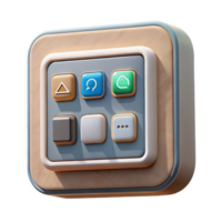 vibrant vintage Smart Home Automation System Control Panel Transparent Background original png