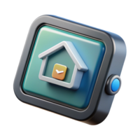 serene abstract Smart Home Hub with Touchscreen Transparent Background exclusive png
