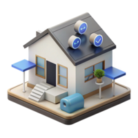 serene abstract Smart Home System Architecture Diagram Transparent Background professional png