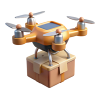 elegant classic Delivery Drone Flying View Isolated high resolution png