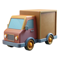 wonderful rustic Delivery Truck Side View Cutout original png