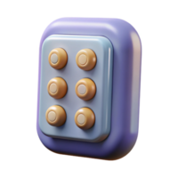 dramatic classic Smart Lock Keypad Illuminated Buttons Transparent Background detailed png