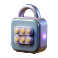 dramatic modern Smart Lock Keypad Illuminated Buttons Transparent Background exclusive png