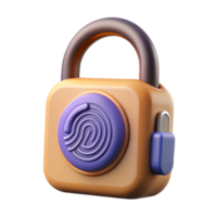 extraordinary traditional Smart Lock with Fingerprint Scanner Isolated on Transparent Background high quality png