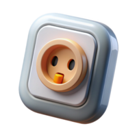 serene creative Smart Plug with Power Indicator Light Isolated Element professional png