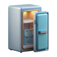 extraordinary modern Smart Refrigerator with Open Door Transparent Background high resolution png