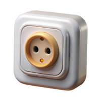 serene rustic Smart Socket with Child Safety Features White Transparent Background original png
