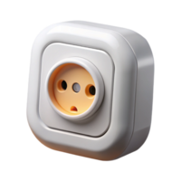 wonderful classic Smart Socket with Child Safety Features White Transparent Background authentic png