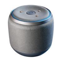 dramatic minimalist Smart Speaker with Touch Controls Transparent Background Gray Fabric high quality png