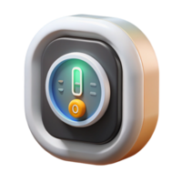 serene creative Smart Thermostat Displaying Temperature Cutout high resolution png