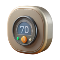 wonderful minimalist Smart Thermostat with Temperature Display Isolated Cutout original png