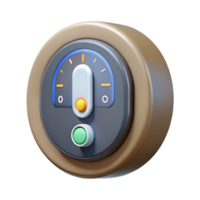 serene rustic Smart Thermostat with Temperature Display Isolated Cutout detailed png