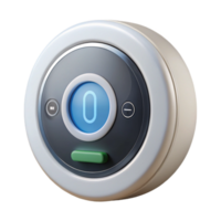 beautiful rustic Smart Thermostat with White Display Isolated Element detailed png