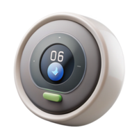 serene artistic Smart Thermostat with White Display Isolated Element exclusive png