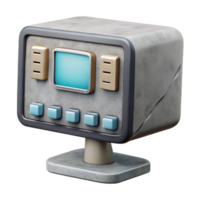 dramatic vintage Desktop Computer with Multiple Usb Ports Isolated Element png