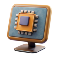 magnificent classic Desktop Computer with Powerful Processor Isolated Element premium png