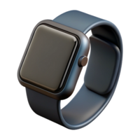 vibrant classic Smartwatch with Black Band Isolated Element authentic png
