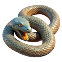 dramatic rustic Snake Coiled Ready to Strike Isolated high resolution png