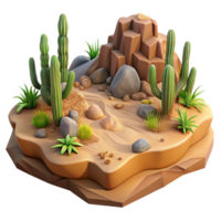 magnificent abstract Detailed Desert Ecosystem with Transparent Background high resolution png
