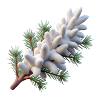 stunning artistic Snow Covered Pine Branch Cutout Element exclusive png