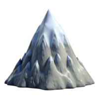 beautiful rustic Snowy Mountain Peak with Clear Sky Transparent Background authentic png