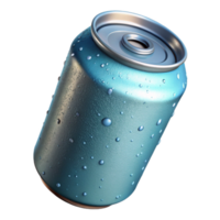 vibrant rustic Soda Can with Condensation Cutout png