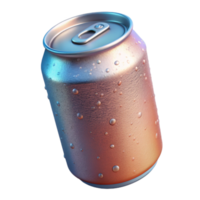 stunning artistic Soda Can with Condensation Cutout detailed png