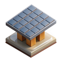 elegant rustic Solar Panel Array Isometric View Isolated Cutout professional png
