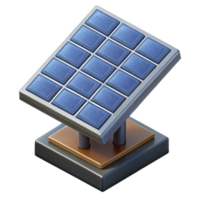 beautiful modern Solar Panel Array Isometric View Isolated Cutout high resolution png