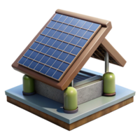 dramatic minimalist Solar Panel Installation Roof Top View Transparent Background genuine png
