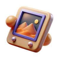 impressive modern Digital Photo Frame Displaying Isolated original png