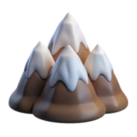 dramatic artistic Distant Mountain Range with Snow Caps Isolated on Transparent Background high quality png