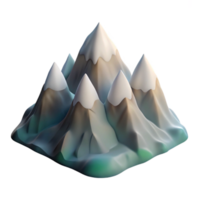 wonderful modern Distant Mountain Range in Hazy Light Cutout on Transparent Background png