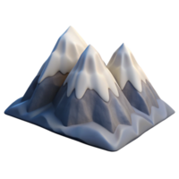 extraordinary abstract Distant Mountain Range with Snow Caps Isolated on Transparent Background genuine png
