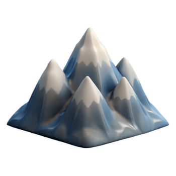meraviglioso astratto lontano montagna gamma nel nebbioso leggero ritagliare su trasparente sfondo alto risoluzione png