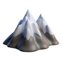 stunning modern Distant Mountain Range with Snow Caps Isolated on Transparent Background high resolution png