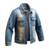 serene rustic Distressed Denim Jacket Transparent Background high resolution png