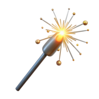 serene classic Sparkler Transparent Background with Sparks high quality png