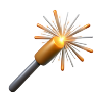 dramatic abstract Sparkler Transparent Background with Sparks high resolution png