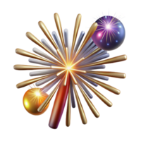wonderful rustic Sparkling Fireworks Display New Years Eve Cutout detailed png