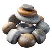 magnificent artistic Spa Stones Arranged in a Circle Isolated Element high resolution png