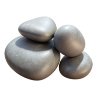 serene minimalist Spa Stones Smooth Texture Isolated Element high resolution png