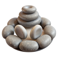 impressive classic Spa Stones Arranged in a Circle Isolated Element authentic png