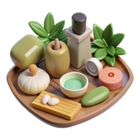 beautiful contemporary Spa Treatment Tools Flat Lay Cutout detailed png