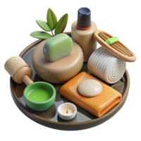 serene abstract Spa Treatment Tools Flat Lay Cutout authentic png