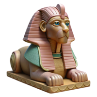 magnificent minimalist Sphinx Statue Majestic Pose Isolated detailed png