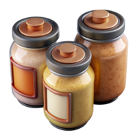 magnificent rustic Spice Jars Cutout Collection with Labels professional png