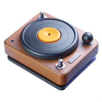 elegante minimalista dj toca discos prato fiação movimento borrão Cortar fora transparente fundo Alto qualidade png