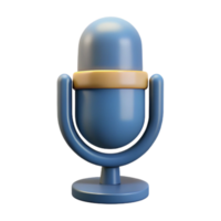 impressive creative D Microphone Icon Cutout on Transparent Background original png
